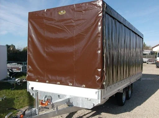 Remorque Eduard Plateau 5 m X 2 m avec bâche haute 2700kg